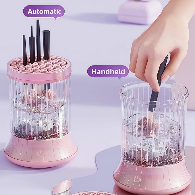Electric Makeup Brush Cleaner- 7000 RPM USB Automatic Makeup Brush Cleaner Machine Set for Makeup Brush and Sponges