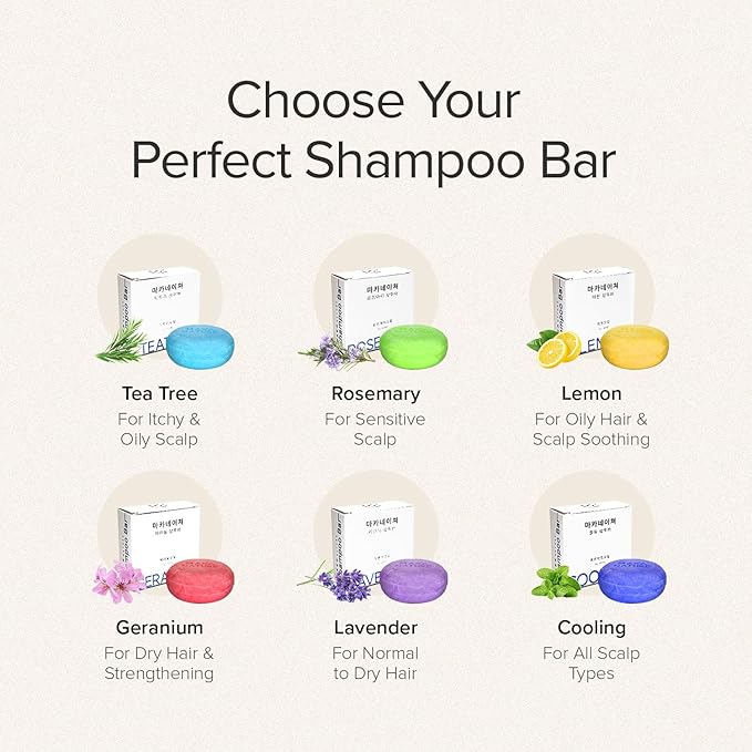 Maka Nature Tea Tree Shampoo Bar for Itchy Scalp & Dandruff, Clarifying Solid Shampoo Bar for Buildup Removal, Vegan Korean Shampoo Bar, pH Balanced Hair Care, Eco Friendly Plastic Free, 3.35 oz