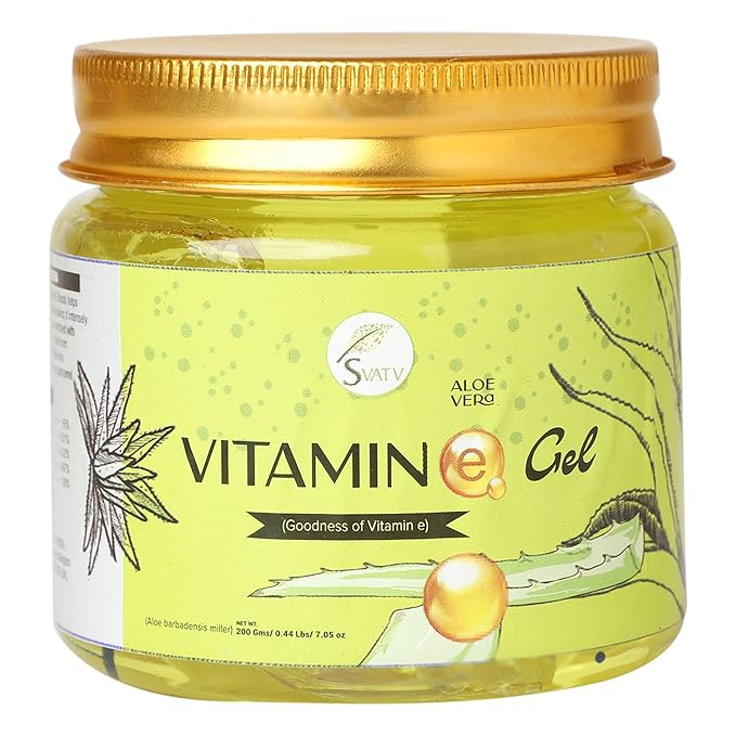 SVATV Vitamin-e Aloe Vera Gel | Soothing Skin Hydration | Paraben & Sulfate Free - 200g | 7.05 Oz | 0.44 Lbs
