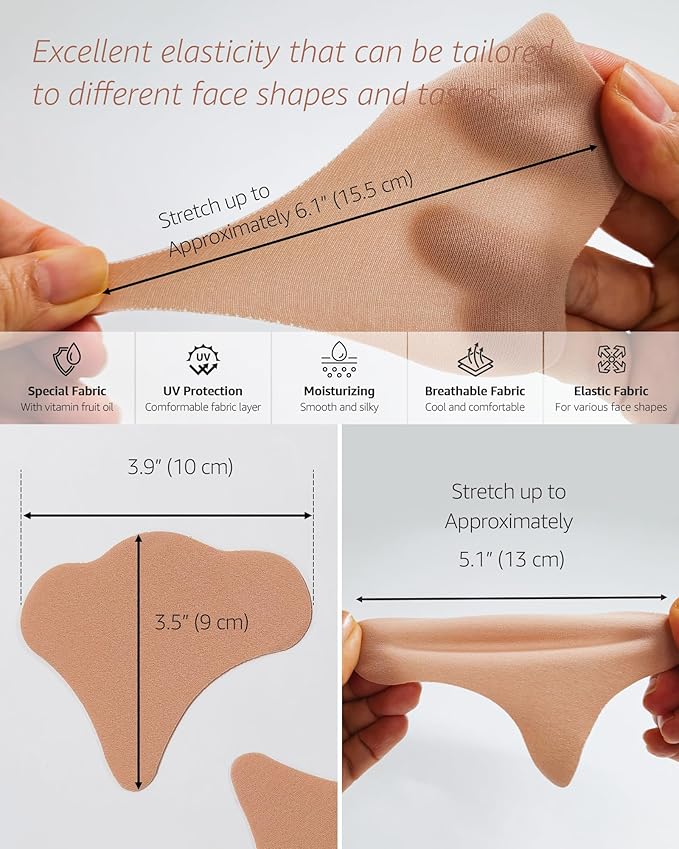 SHIONLE 4 Pack Sun Protection Under Eye & Cheek Patch for Golf & Outdoor Sports Activities Sunblock Shield Suncreen Tape Facial Sticker UV Block Sheet with Moisturizer All Skin Type (Type-B)