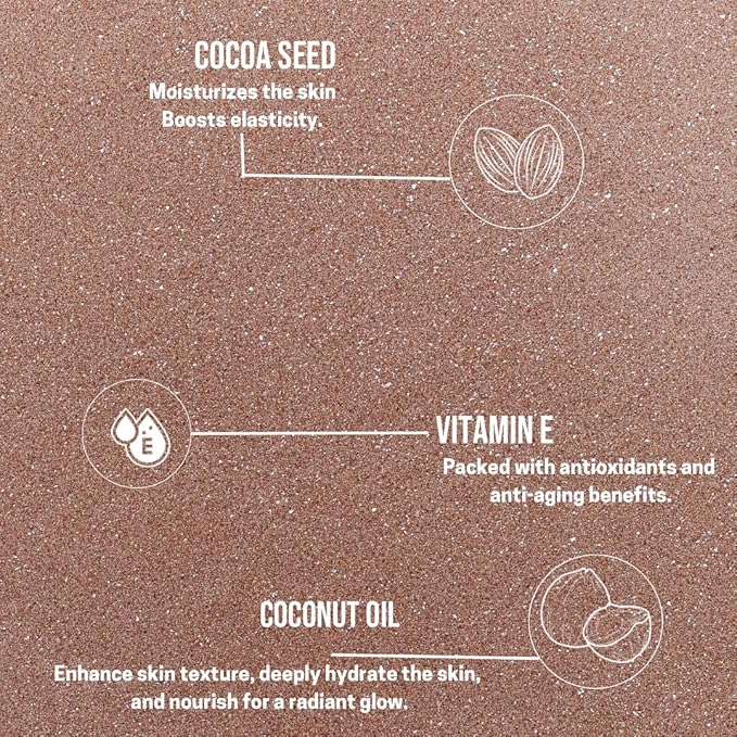 Cacao Shimmering Tanning Oil – 100% Vegan, Cruelty-Free | Rich with Fatty Acids & Vitamin E for Antioxidant & Anti-Aging Support | Hydrating Organic Oils for Radiant, Glowing Skin