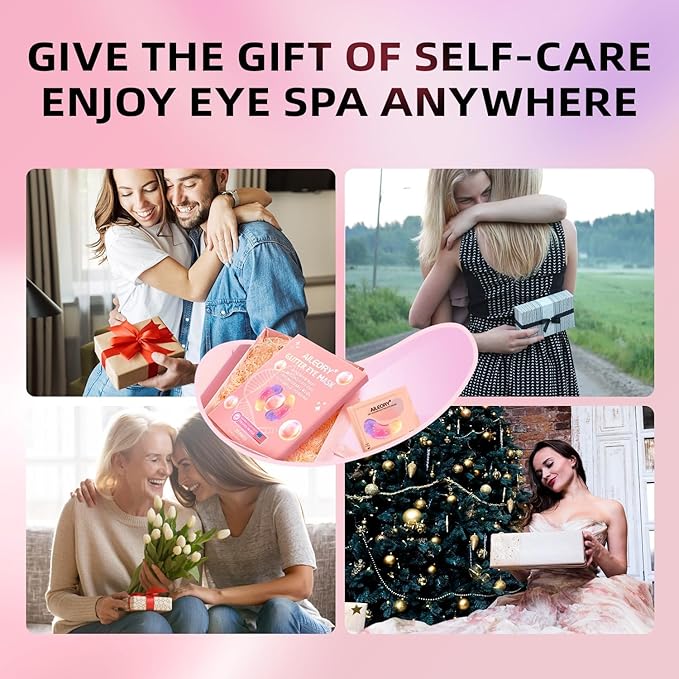 Under Eye Patches (24 Pairs) - Tri-color Glitter Eye Gel Pads for Dark Circles, Puffy Eyes, Under eye Bags, Wrinkles | Natural Collagen Under Eye Mask Patches, Easter Basket Stuffers