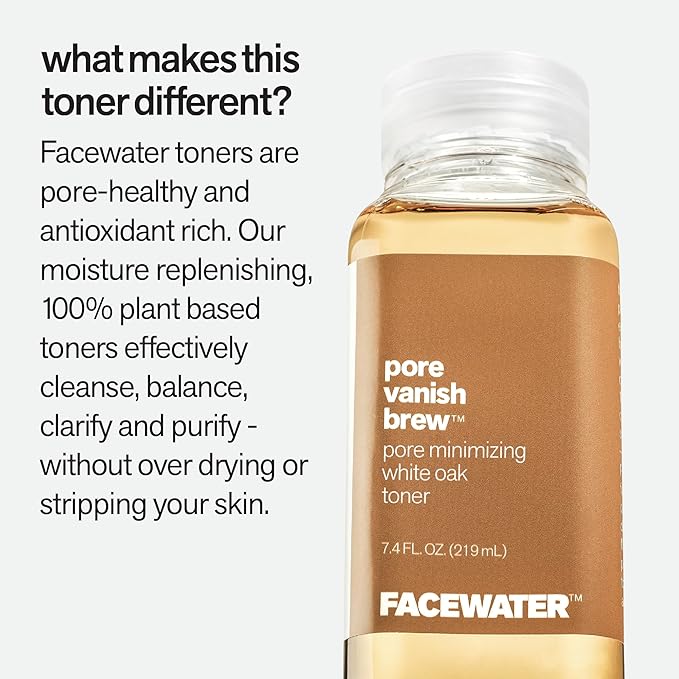 Facewater Pore Vanish Brew Pore Minimizing White Oak Toner