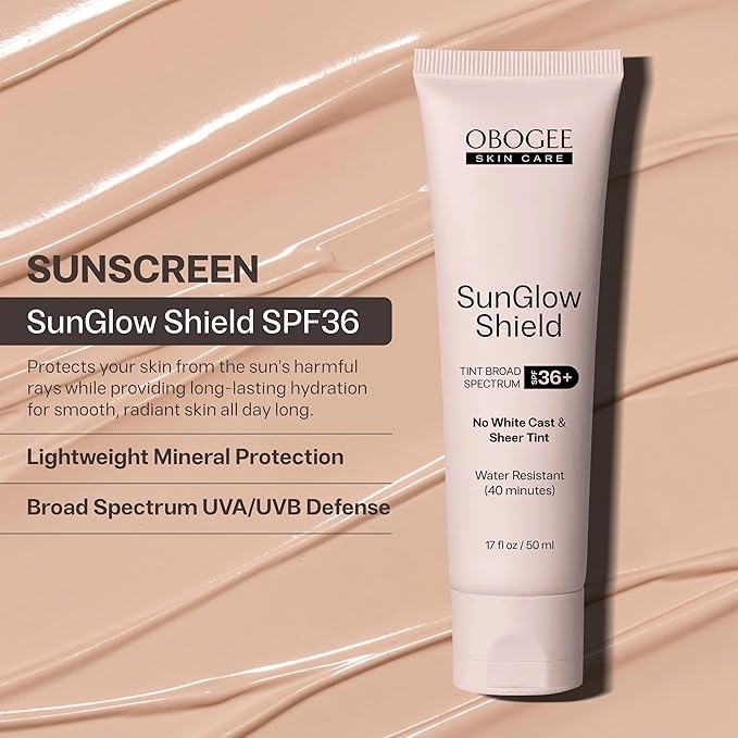 SunGlow-Shield HydraTint Pro Mineral Sunscreen SPF 36 (3.2 oz) | 2-in-1 Tinted Daily Sunblock | Fragrance-Free, Water Resistant
