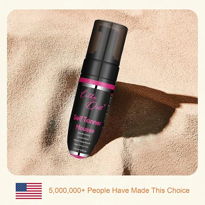 Cathy Doll Cruelty Free Sunless Tanning Mousse Natural Self Tanner Mousse Self Tanning For Fair Skin Body Face