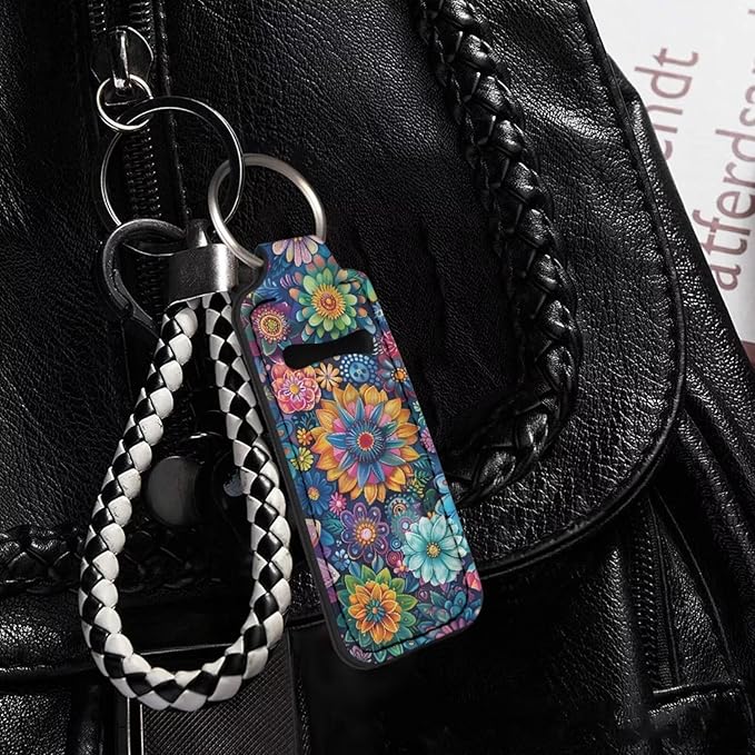 Pensura Chapstick Holder Keychain Fashion 5 Pcs Car Keychain Holder Portable Chapstick Holder Keep from Scratched and Dust