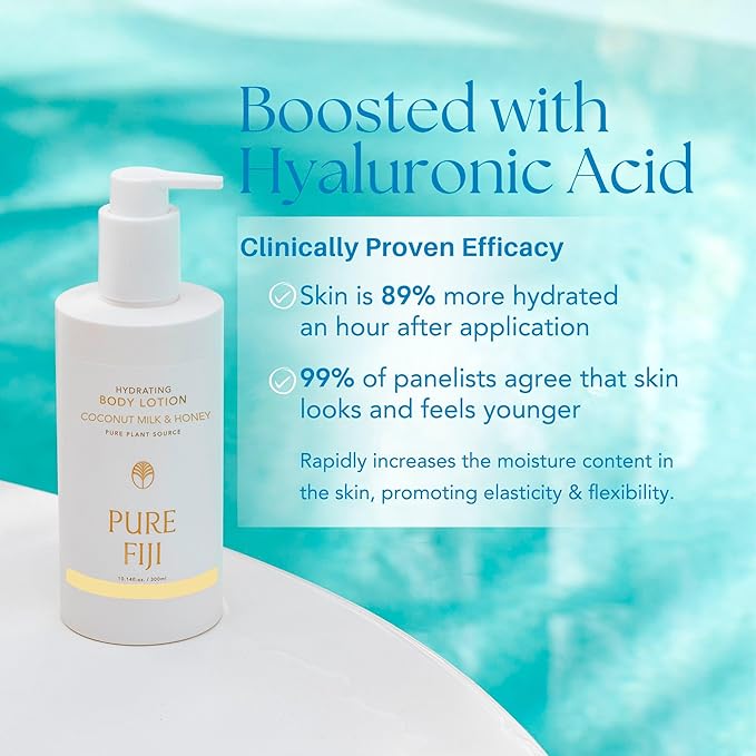 PURE FIJI Hydrating Body Lotion, Coconut Milk & Honey (10.14 Fl.Oz /300ml)