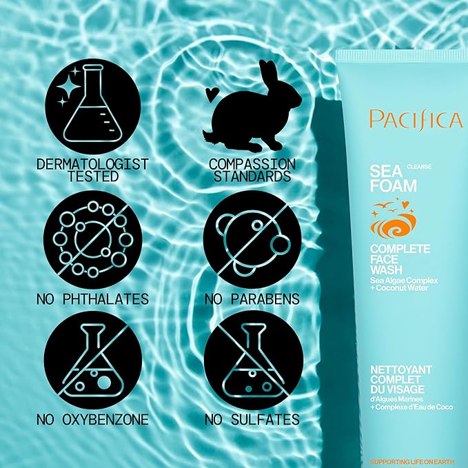 Pacifica, Face Wash Sea Foam Complete Mini, 1.4 Fl Oz