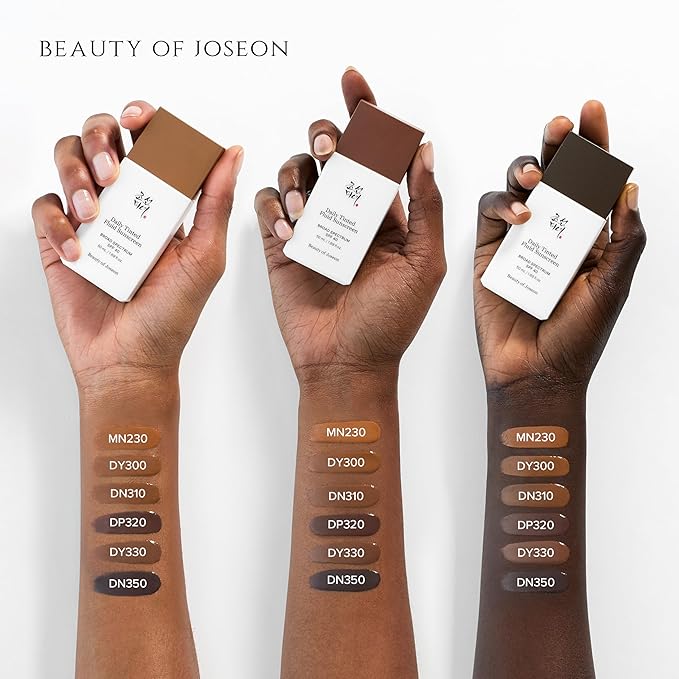 Beauty of Joseon Daily Tinted Fluid Sunscreen 12 Shades for Face Moisturizing Broad Spectrum SPF 40 Korean Skincare 50ml, 1.69 fl.oz #DY330