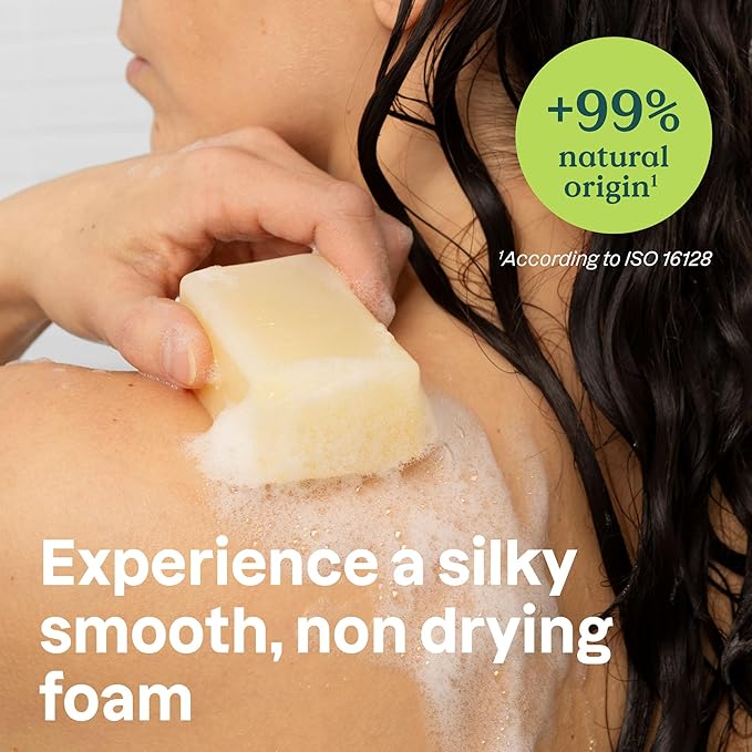 ATTITUDE Body Soap Bar, Natural Origin, Protects and Softens Dry Skin, Watercress, Indian Cress & Olive Oil, EWG Verified & Vegan, Pear & Amber, 4 Oz (Pack of 6)