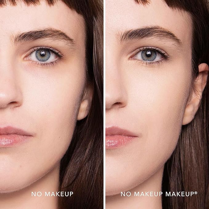 No Makeup Makeup Foundation + Brush Duo, Cream-Balm Formula Conceals, Corrects and Camouflages with Skin-Tone Adaptive Flexshade Technology, Buildable, Long-Lasting, Cruelty-Free, Vegan, Porcelain