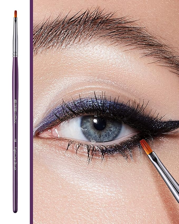 EIGSHOW Eyeliner Brush Set, Ultra Fine Gel Eyeliner Brush for Precision Eye Liner, Eyebrow Filling, Face Painting, 4 Pieces