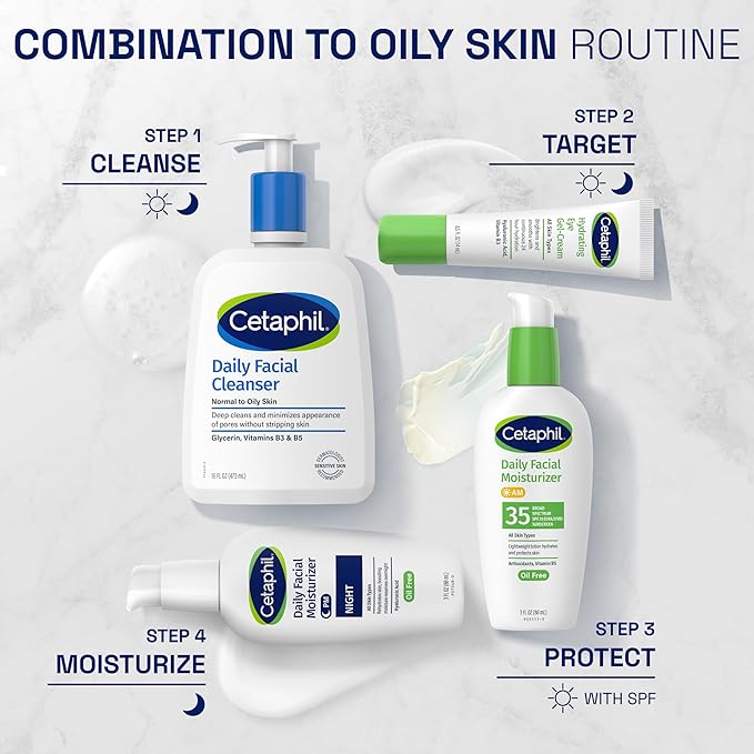 Cetaphil Night Moisturizer for Face, Hydrating Facial Moisturizer with Hyaluronic Acid, All Skin Types, Lightweight and Non-Comedogenic, Dermatologist Recommended for Sensitive Skin, 3oz (Pack of 2)