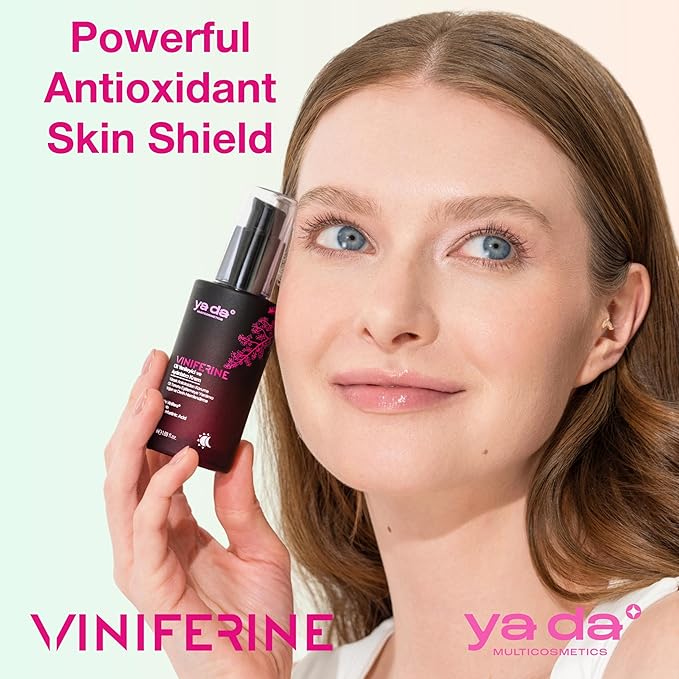 Yada Cosmetics Viniferine 4-Pc Set: Cleanser, Toner (5.07 fl oz), Serum (1.01 fl oz), Cream (1.69 fl oz). Dark Spot Corrector & Anti-Aging Routine. Brightening Skincare Kit. Vegan & Cruelty-Free