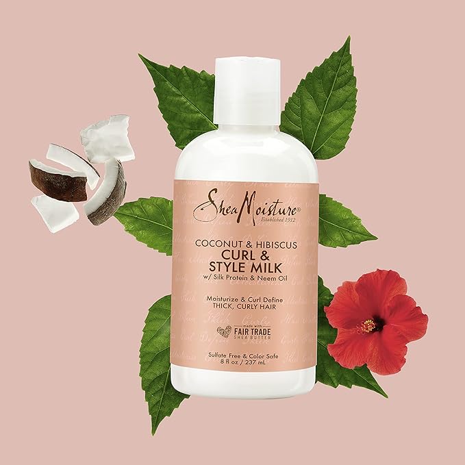Coconut Hibiscus Curl Style Milk by Shea Moisture for Unisex - 8 oz Cream