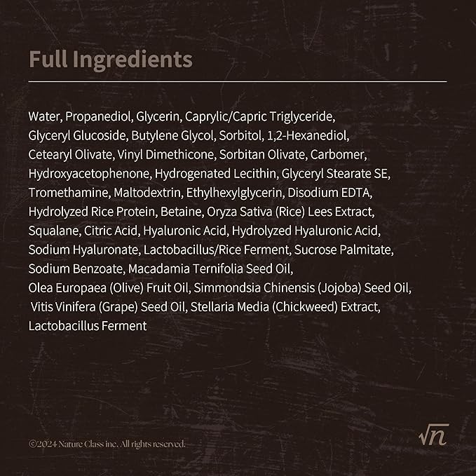 R33 Rice Face Moisturizer Korean Skincare Glass Skin Squalane Niacinamide Hyaluronic Acid Barrier Cream Night Cream Dry Sensitive Skin Fragrance Free 100ml 3.38 fl oz