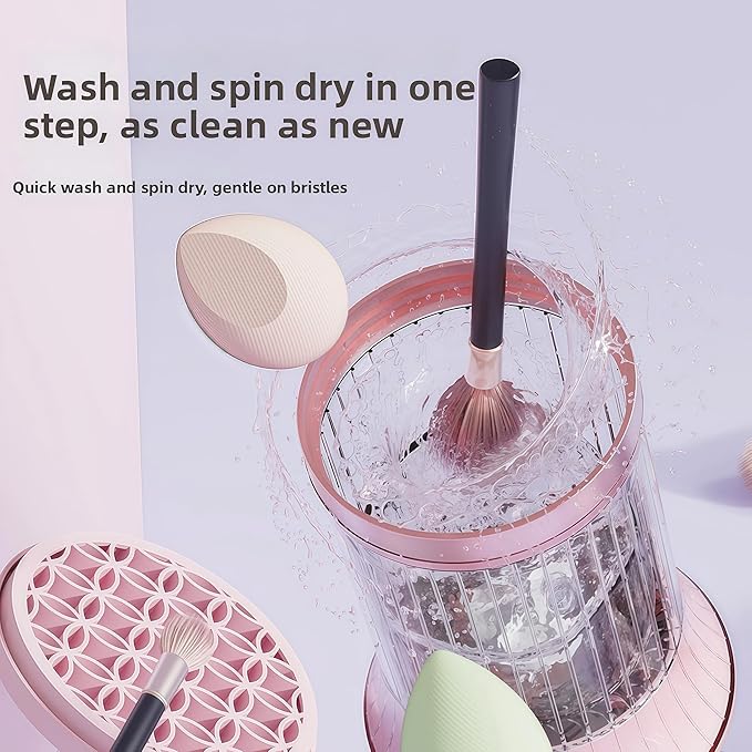 Electric Makeup Brush Cleaner- 7000 RPM USB Automatic Makeup Brush Cleaner Machine Set for Makeup Brush and Sponges
