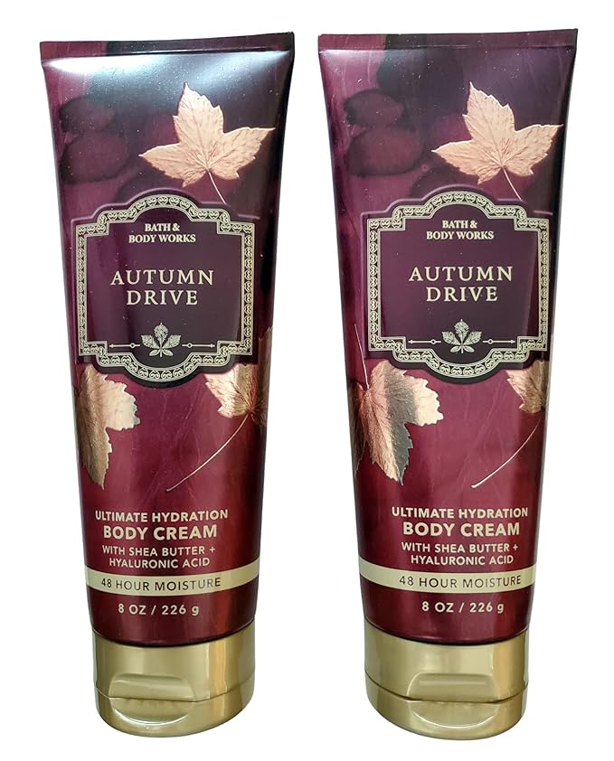 Bath & Body Works Autumn Drive Ultimate Hydration Body Cream 8 Ounces Pack of 2