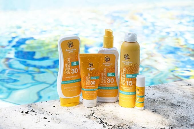 Australian Gold Spray Gel Sunscreen Moisturize Hydrate Skin, Broad Spectrum, Water Resistant, NonGreasyc, Oxybenzone Free, Cruelty Free, SPF 30, Coconut, 8 Ounce (A70892)