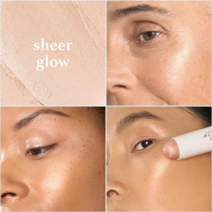 Julep Skip The Brush Cream to Powder Highlighter Stick- Sheer Glow - Blendable and Buildable Color - 2-in-1 Makeup Stick