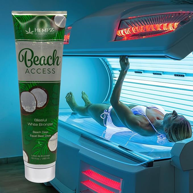 HEMPZ Hydrating Indoor/Outdoor Herbal Moisturizing Self Tanning Lotion for Tanning Beds, Beach, Sun 9.5 Fl OZ (Pineapple & Coconut)