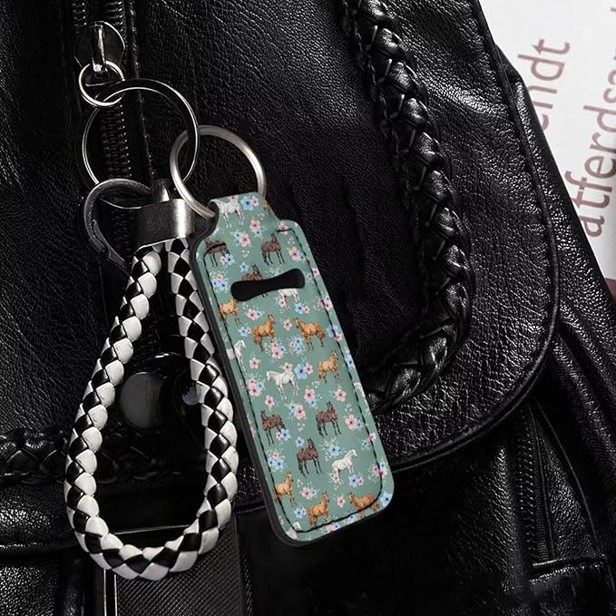 Pensura Chapstick Holder Keychain Fashion 5 Pcs Car Keychain Holder Portable Chapstick Holder Keep from Scratched and Dust