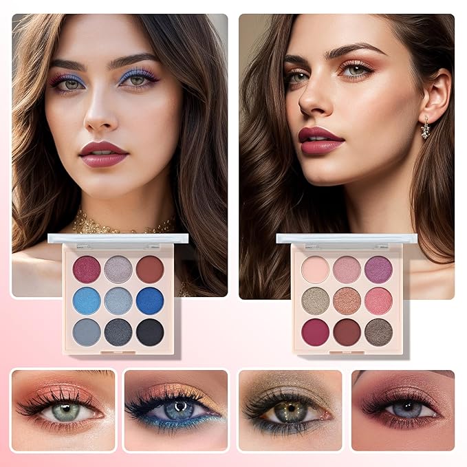 Color Nymph Makeup Kit For Teens Girls, All In One Girls Makeup Sets with Cosmetic Pink Makeup Bag Includes 18 Color Eyeshadow Palette Blush Lipstick Lip Pencil Eye Pencil Brush Mascara