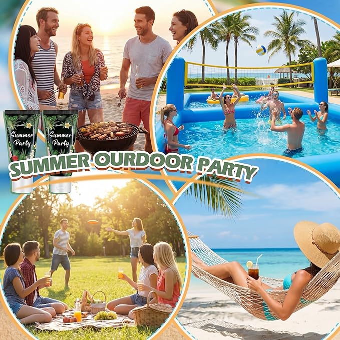 36 Pcs Mini Sunscreen Bulk for Summer Party Wedding SPF 30 Water Resistant Sunscreen Lotion Bulk 1oz Travel Size for Thank You Gifts Wedding Party Supplies (Tropical)