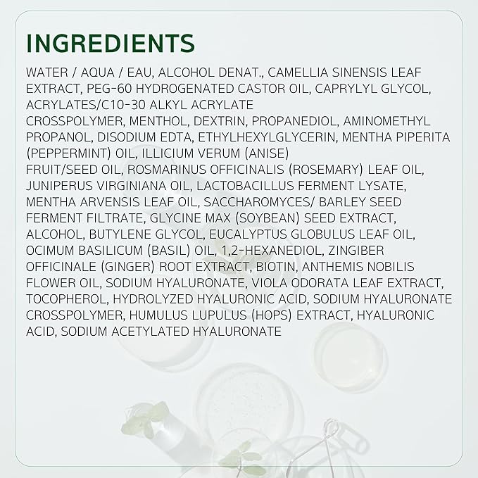 LABO.H Scalp Strengthening Spray - Korean Scalp Reviatlizing Serum for Hair Growth & Anti-Loss | Vegan| Instant Cooling & Soothing with Rosemary and Peppermint Oil | Thicker-Looking Hair, 3.38 Fl oz.