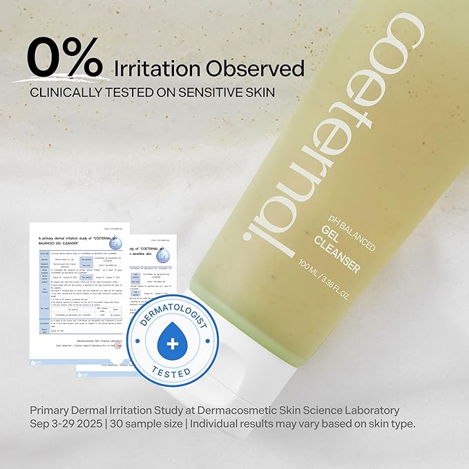 pH Balanced Gel Cleanser, Hydrating Korean Foaming Face Wash with Algae11 & Kelp Powder, Gentle Deep Cleanser for Oily or Sensitive Skin, Non-Comedogenic K-Beauty, 100ml / 3.38 fl.oz.
