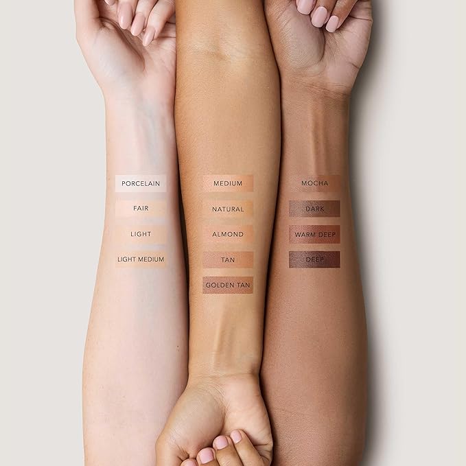 No Makeup Makeup Foundation + Brush Duo, Cream-Balm Formula Conceals, Corrects and Camouflages with Skin-Tone Adaptive Flexshade Technology, Buildable, Long-Lasting, Cruelty-Free, Vegan, Deep