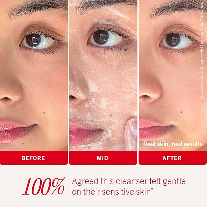 First Aid Beauty Ultra Gentle Cream-to-Foam Pure Facial Cleanser – Makeup Removing Face Cleanser - Face Wash with Colloidal Oatmeal & Glycerin, for Sensitive, Acne & Blemish-Prone Skin, 2 oz