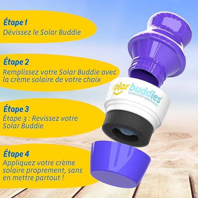 Solar Buddies Clip Sunscreen Applicator Bottle or Water Bottle NOT Included.
