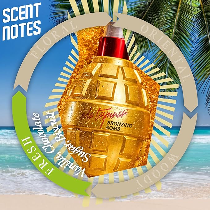 Bronzing Bomb Tanning Oil Spray for Accelerated Dark Mediterranean Tanning Lotion | Moisturizing Sun Tan Oil | Fast & Dark Bronzer | NO SPF | (200 ml/6.8 fl oz)