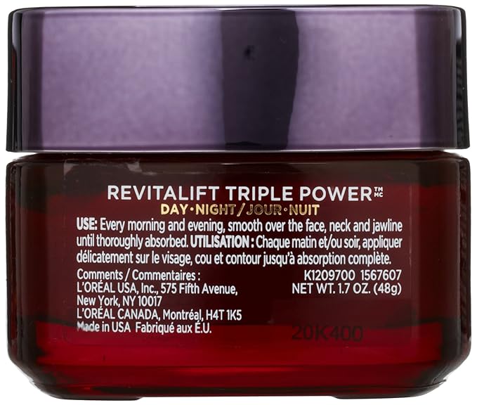 L'Oreal Paris RevitaLift Triple Power Deep-Acting Moisturizer for All Skin Types, 1.7 Ounce