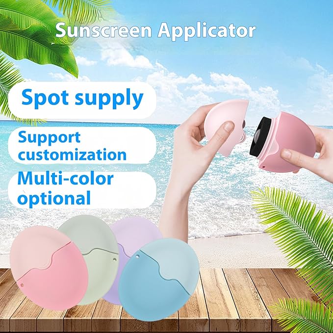Sunscreen Applicator - Portable - BPA-Free Refillable Roll on Sponge Sunscreen, Suncream & Lotion Applicator For Kids, Adults & Families - Perfect Size for Travel (Green)
