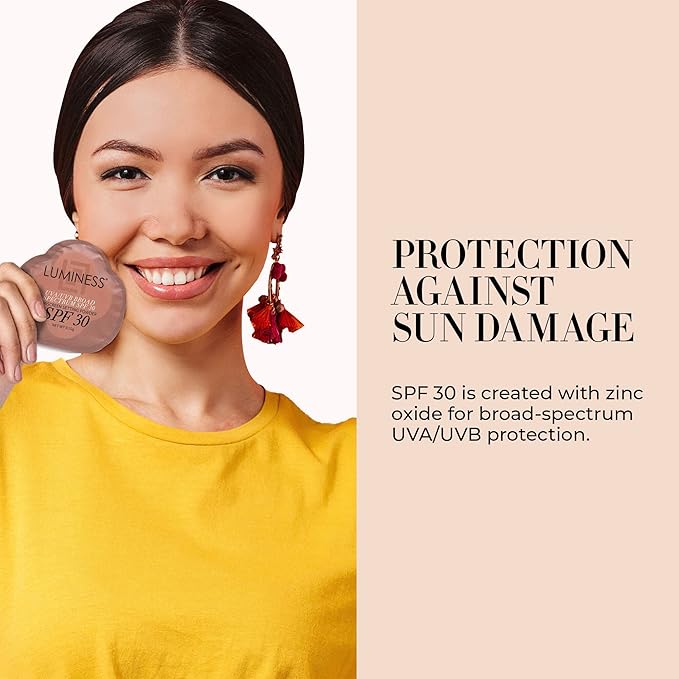 LUMINESS Sunscreen Setting Powder Packets, SPF 30, 18 Pack - UVA/UVB Broad Spectrum Protection - Non-Greasy & Non-Irritating for All Skin Types - Travel-Friendly Single-Use & Portable Packets