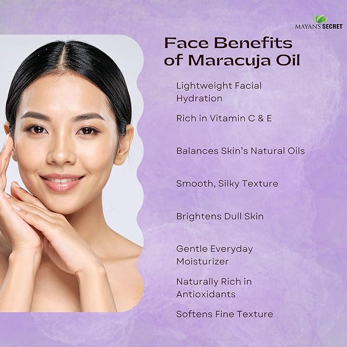 Pure Carrier and Essential Oils for Skin Care, Hair, Body Moisturizer for Face Aging Skin Care (Maracuja Oil (Passion Fruit, 4oz)