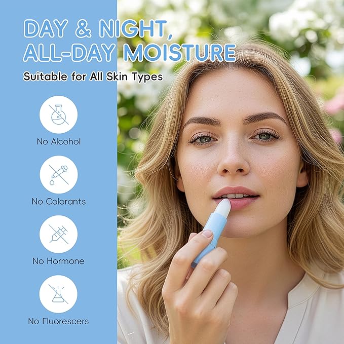 Milk Nourishing Lip Balm, Hydrating Jelly Lipstick, Fade Lip Lines Remove Dead Skin Moisturizing Lip Balm, Prevent Dry & Cracked Lips, Infused with Vitamin E Lip Care Moisture Lip Balm