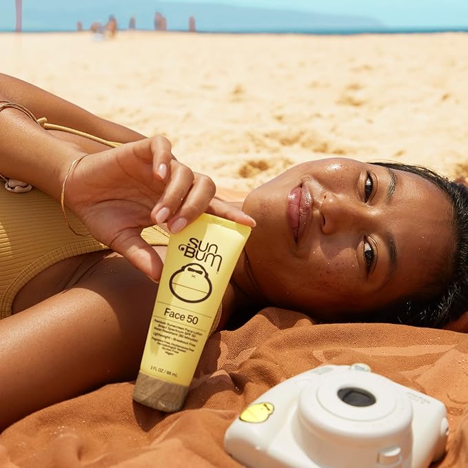 Sun Bum Original SPF 50 Sunscreen Face Lotion - Broad Spectrum Moisturizing Facial Sunscreen with Vitamin E -Fragrance Free - Travel Size - 3 oz (Pack of 2)