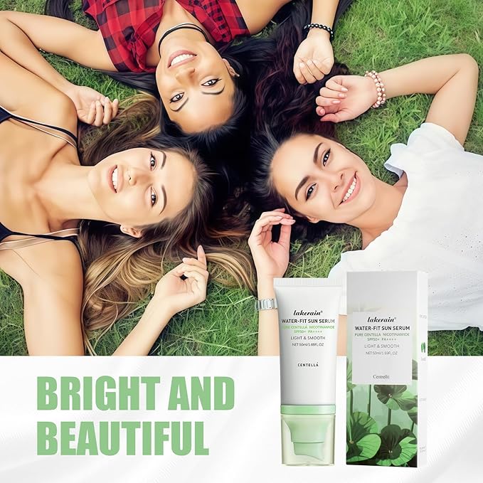 Water-Fit Centella SunSerum SPF50 - Lightweight, Non-Greasy Daily Moisturizing Protection with Centella Extract for All Skin Types