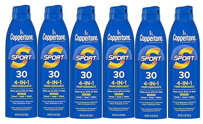 Coppertone Continuous Spf#30 Spray Sport 5.5 Ounce (162ml) (6 Pack)