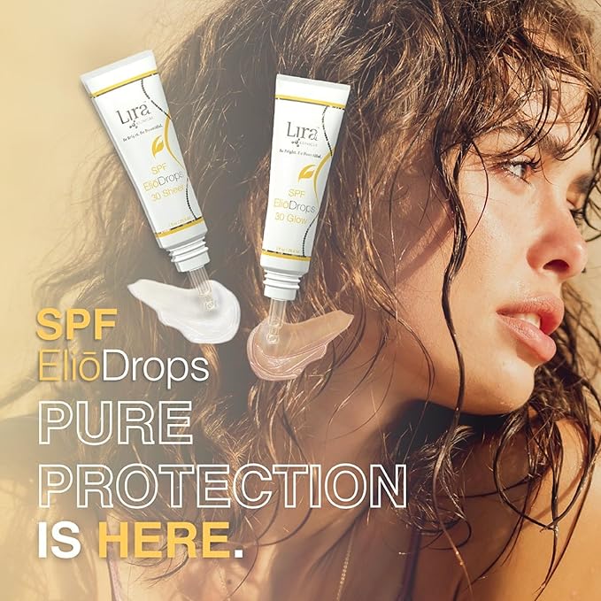 Lira Clinical EliōDrops SPF 30 Glow - 1 fl oz - 16% Zinc Oxide Physical Sunscreen for Face - UVA/UVB/HEV Broad Spectrum & Reef Safe Sunscreen Serum - for All Skin Types