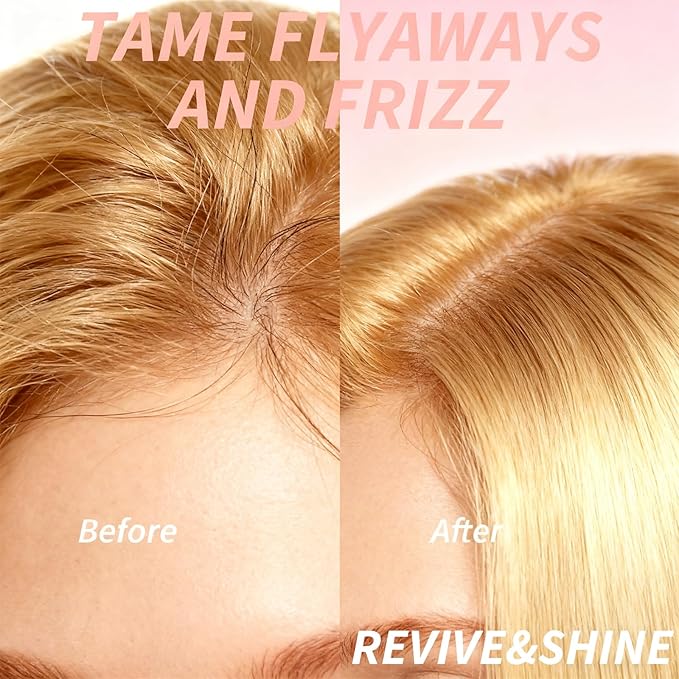 Flyaway Taming Wand & 3-in-1 Hair Cactus Fruit Styling Cream – Tame Flyaways, Smooth Frizz, Sleek Finish, Edge Styling, Lightweight, Travel Size Styling Stick, 0.6 oz, 2-Pack
