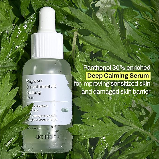 MEDITHERAPY Mugwort D-Panthenol 30 Calming Serum, High Concentration for Skin Barrier & Deep Calming, Pure Ingredients, Korean Skincare 1.01 fl.oz
