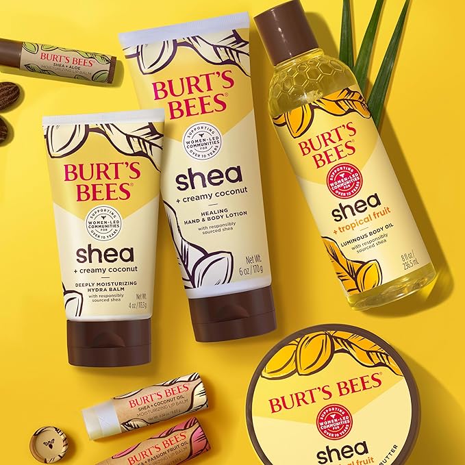Burt's Bees Easter Basket Stuffers, Lip Balm, Beeswax, Strawberry, Coconut and Pear, and Vanilla Bean Pack, With Responsibly Sourced Beeswax, Tint-Free, Natural Lip Treatment, 4 Tubes, 0.15 oz.