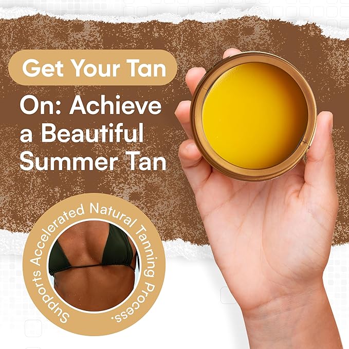 Carrot Sun Tanning Accelerator – 350ml Gold Tanning Gel – Natural Extract Sun Cream Dark Tanning Lotion for All Skin Types – Tan Lotion with Almond Oil for Even Beautiful Skin Coloring – SPF0