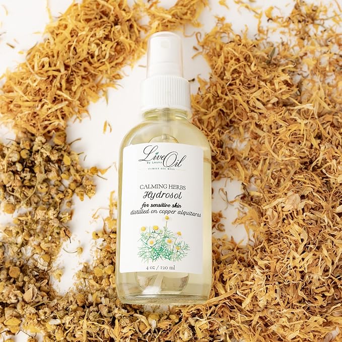 Botanical Facial Hydrosol Toner — Chamomile, Calendula, Thyme & Cornflower | 4 oz | Copper Distilled, Natural Skin Refresher & pH Balancer