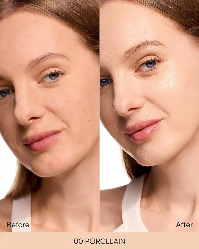 Cover Glow Perfect Cushion Foundation – Natural Radiant Finish, Medium-to-High Buildable Coverage, Hydrating Peptide Complex, Lightweight for Dry & Combination Skin, #00 Porcelain