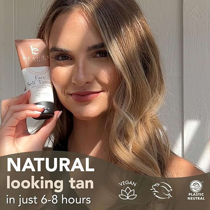 Face Tanner - USA Made with Natural & Organic Ingredients, Gradual Facial Self Tanner Lotion for Natural-Looking Fake Tan & Streak-Free Natural Glow